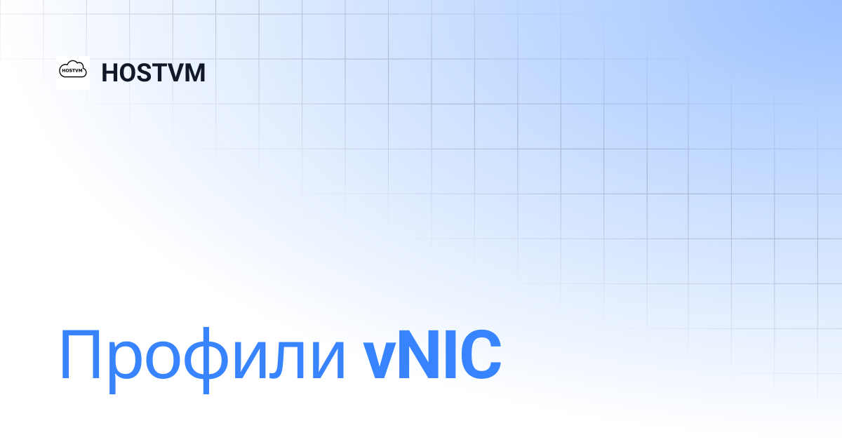 Профили vNIC | HOSTVM